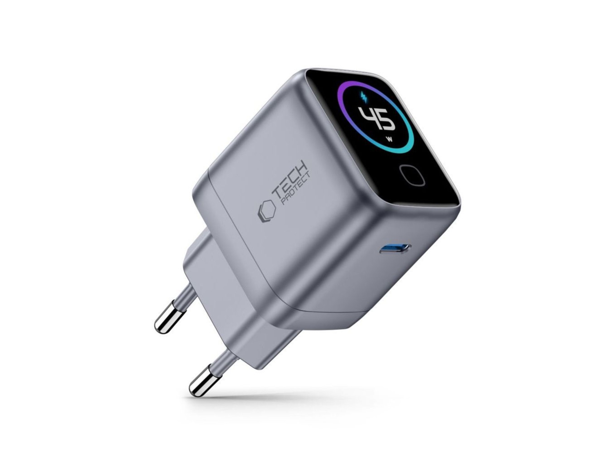 Tech-Protect PowerVision NC45W-GaN 1-Port PD 45W Wall Charger - Dark Gray