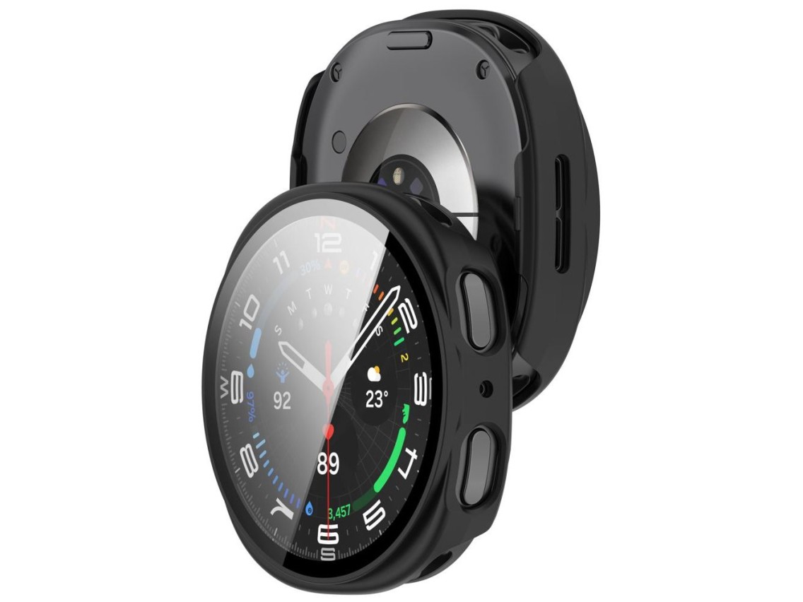 Tech-Protect Defense 2-Pack Case for Samsung Galaxy Watch 40mm - Clear Matte Black