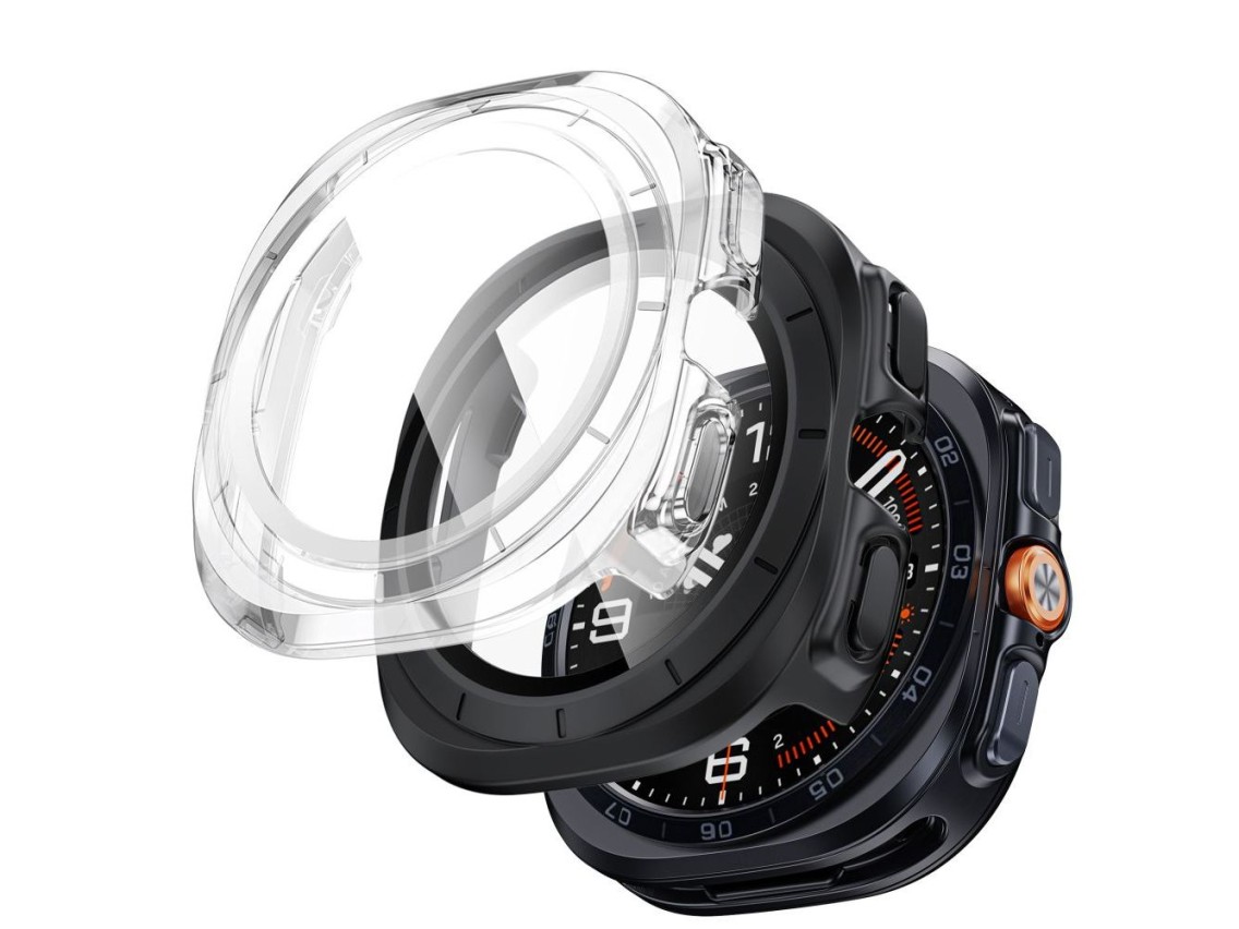 Funda Tech-Protect Defense (paquete de 2) para Samsung Galaxy Watch Ultra de 47 mm - Negro mate tran