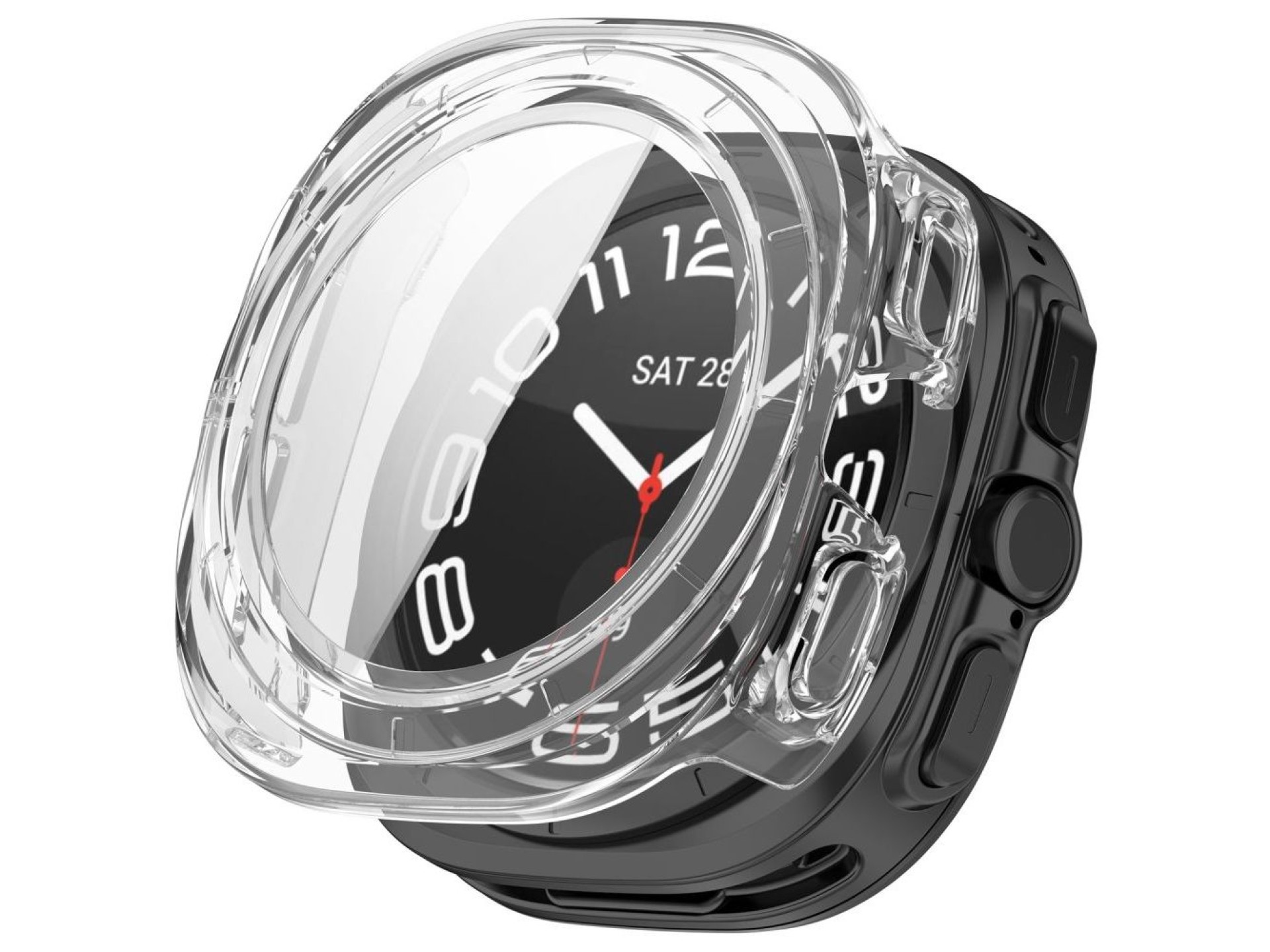 Funda Tech-Protect Defense (paquete de 2) para Samsung Galaxy Watch Ultra de 47 mm - Negro mate tran