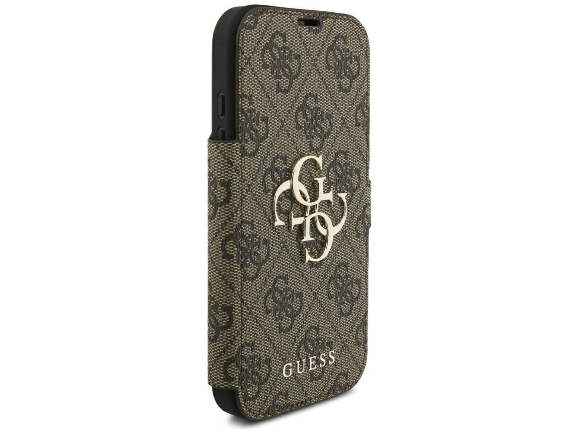 Guess Book 4G Metal Logo Case for iPhone 18 Pro / 17 Pro - Brown
