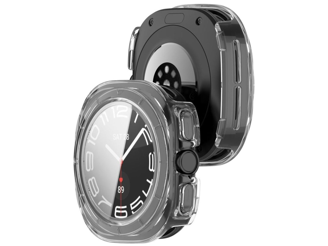 Funda Tech-Protect Defense (paquete de 2) para Samsung Galaxy Watch Ultra de 47 mm - Negro mate tran