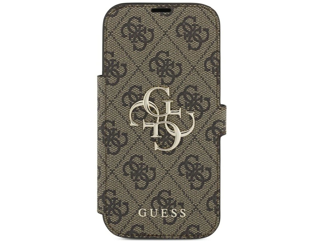 Guess Book 4G Metal Logo Case for iPhone 18 Pro / 17 Pro - Brown