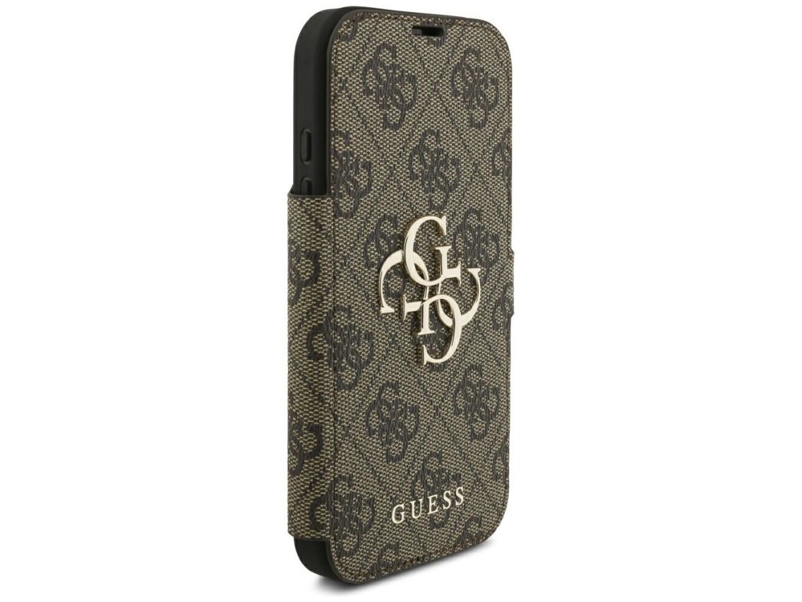 Guess Book 4G Metal Logo Case for iPhone 18 Pro / 17 Pro - Brown