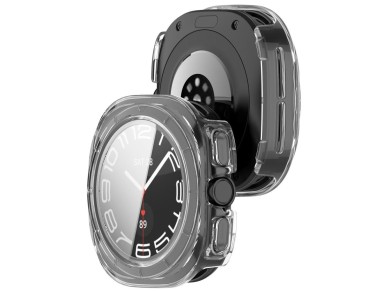 Tech-Protect Defense 2-Pack Case for Samsung Galaxy Watch Ultra 47mm - Clear Matte Black Tech-Protect Defense 2-Pack Case for Samsung Galaxy Watch Ultra 47mm - Clear Matte Black