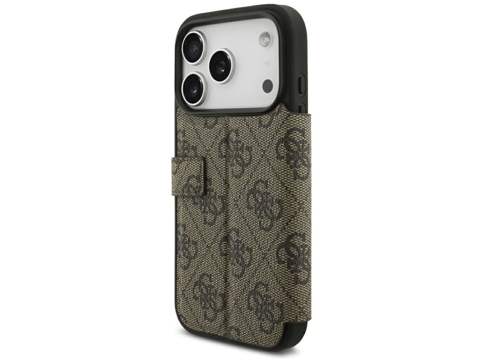 Guess Book 4G Metal Logo Case for iPhone 18 Pro / 17 Pro - Brown