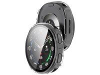 Kit com 2 capas Tech-Protect Defense para Samsung Galaxy Watch 44mm - Transparente e Preta Fosca Kit com 2 capas Tech-Protect Defense para Samsung Galaxy Watch 44mm - Transparente e Preta Fosca