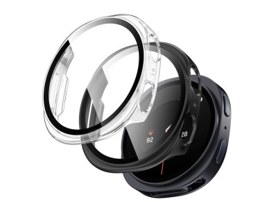Funda Tech-Protect Defense (paquete de 2) para Samsung Galaxy Watch de 44 mm - Transparente y negro Funda Tech-Protect Defense (paquete de 2) para Samsung Galaxy Watch de 44 mm - Transparente y negro