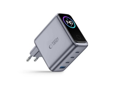 Tech-Protect PowerVision NC140W-GaN 4-PORT PD 140W / QC3.0 Wall Charger - Dark Gray Tech-Protect PowerVision NC140W-GaN 4-PORT PD 140W / QC3.0 Wall Charger - Dark Gray