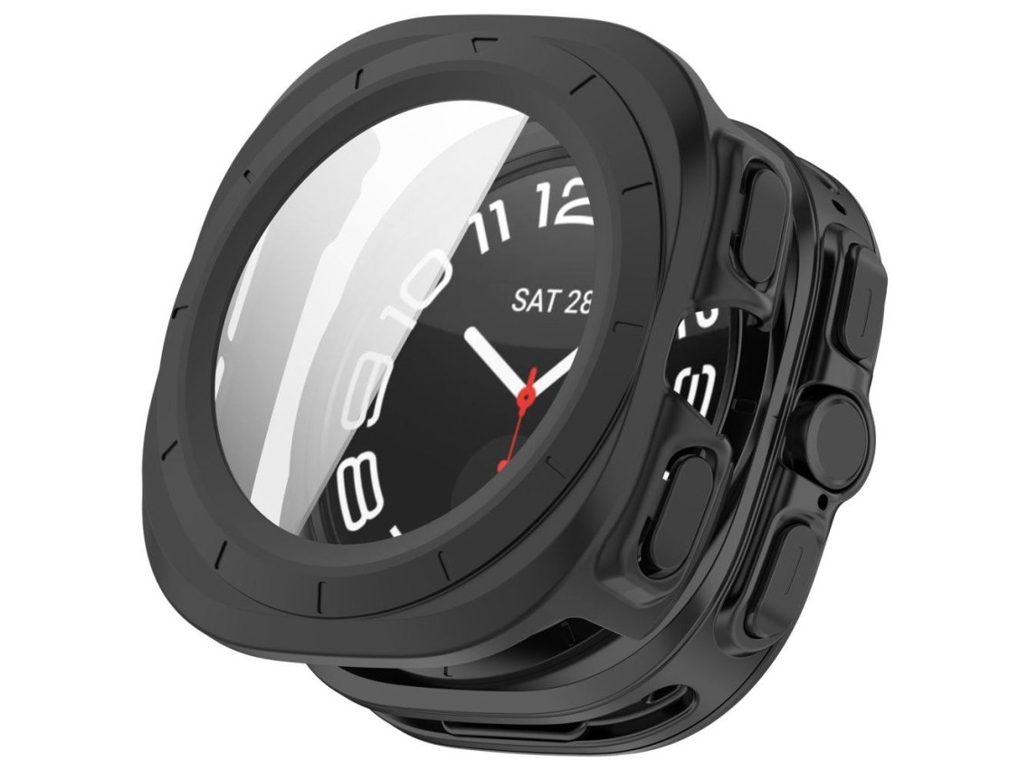 Funda Tech-Protect Defense (paquete de 2) para Samsung Galaxy Watch Ultra de 47 mm - Negro mate tran