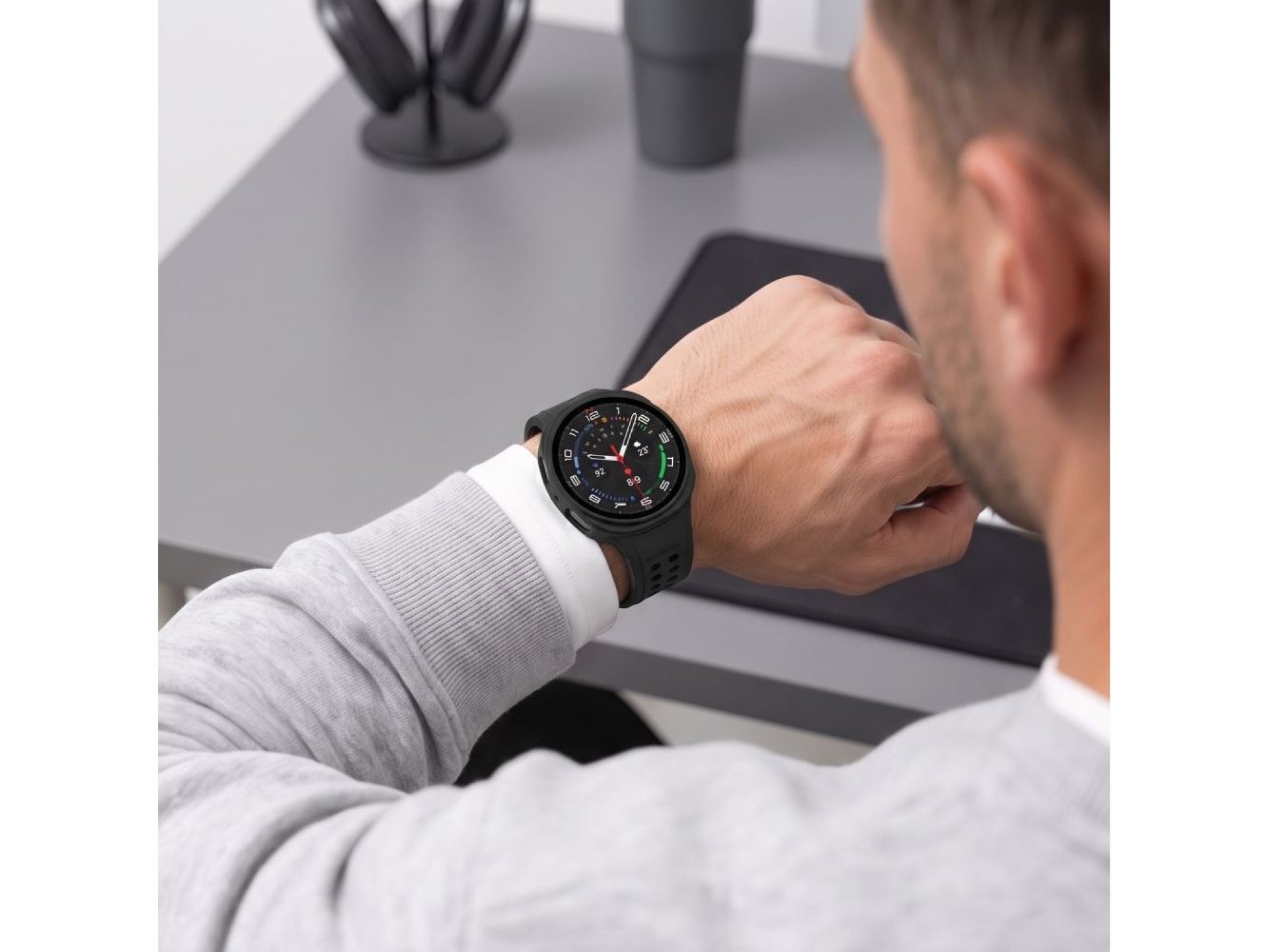 Tech-Protect Defense 2-Pack Case for Samsung Galaxy Watch 40mm - Clear Matte Black