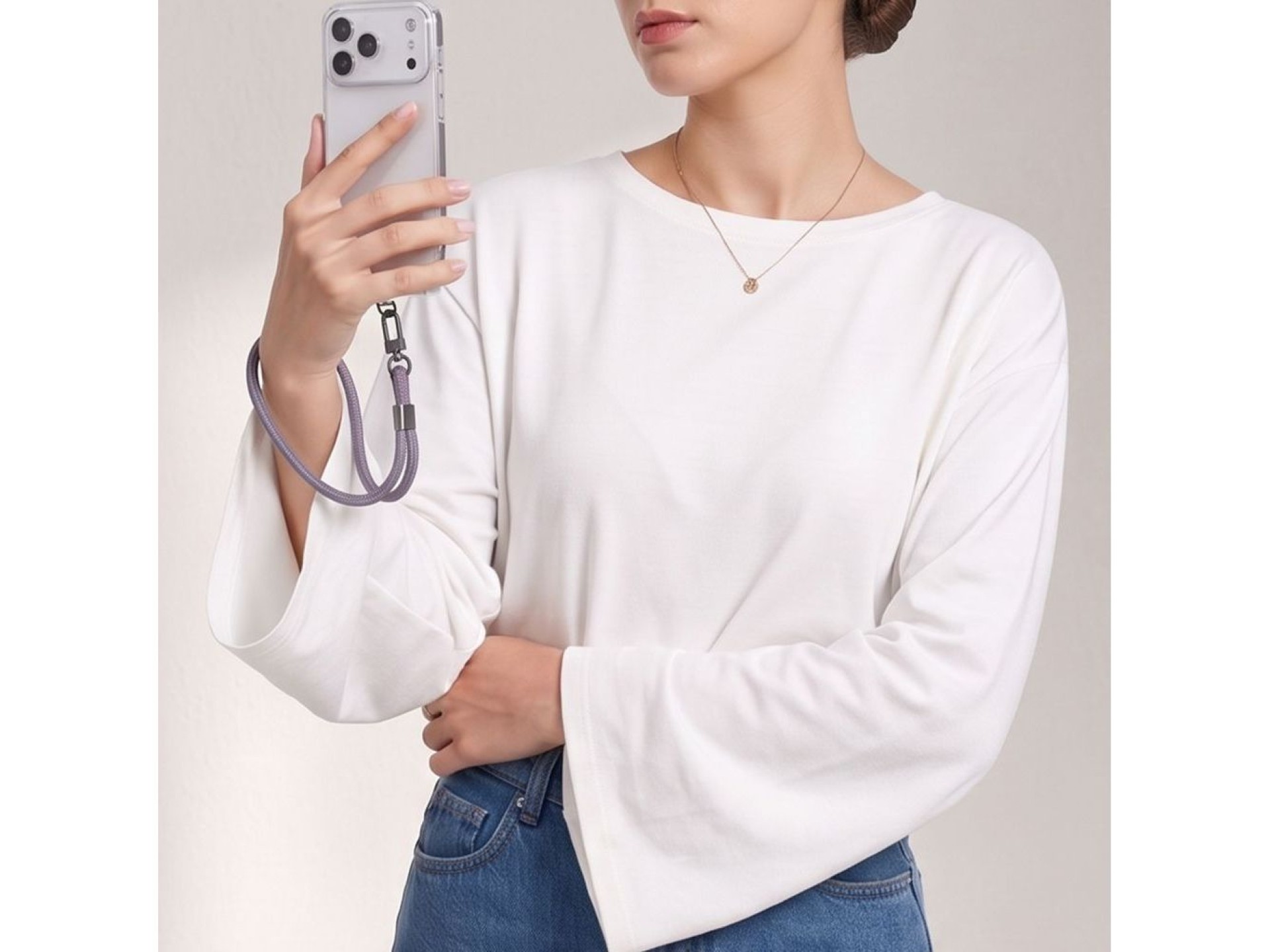 Pulseira de corda Tech-Protect C11S para celular - Cinza