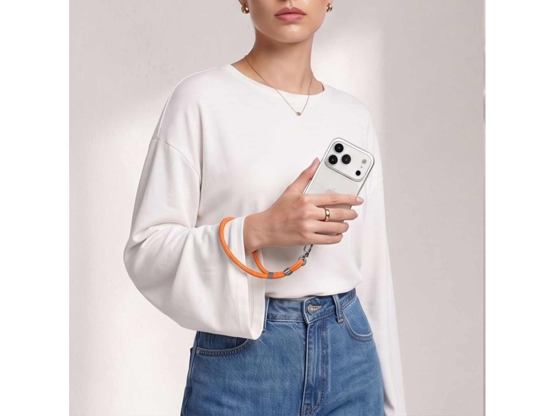 Pulseira de corda Tech-Protect C11S para celular - Laranja