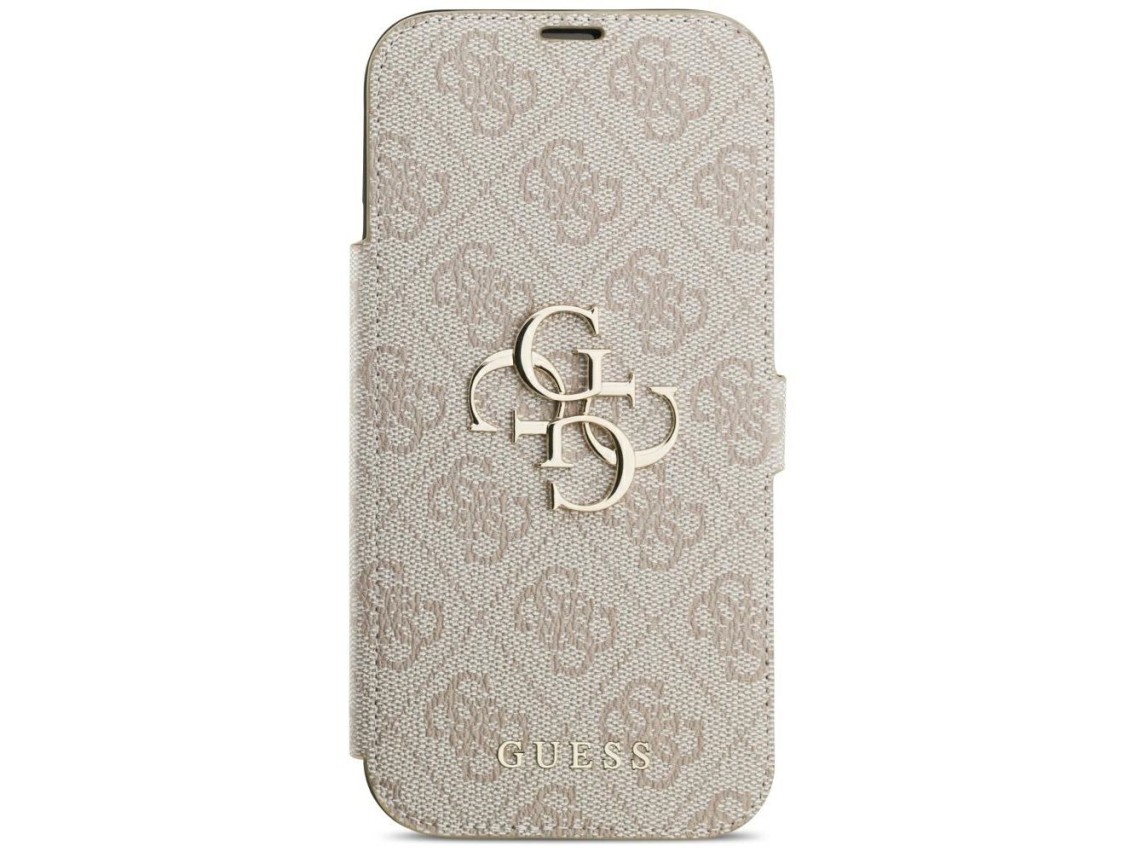 Funda Guess Book 4G con logo metálico para iPhone 18 Pro Max / 17 Pro Max - Rosa