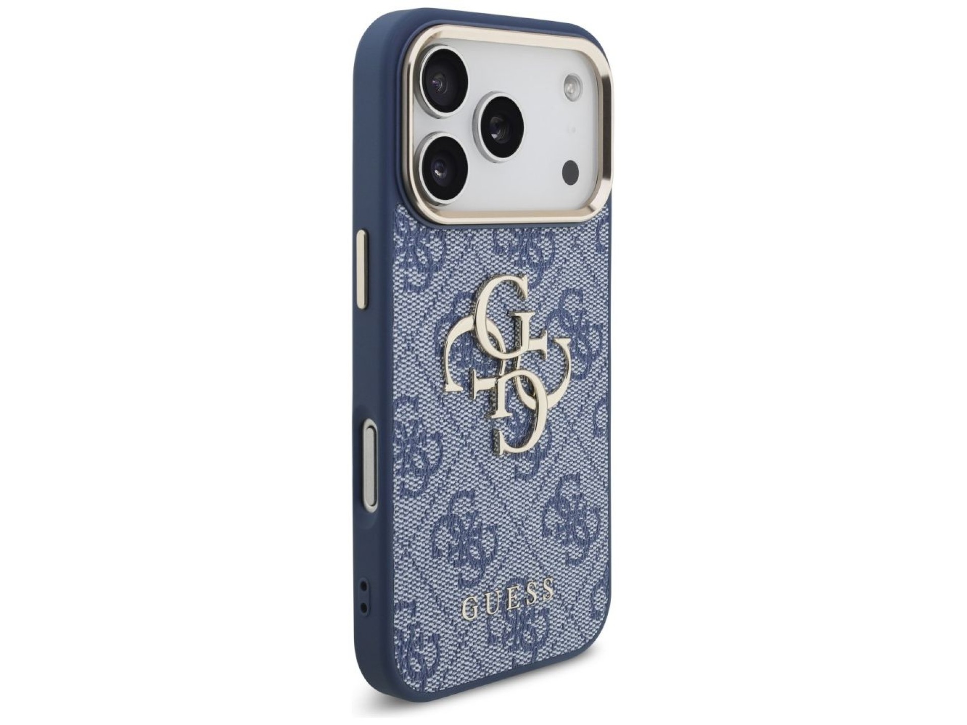 Funda Guess 4G Big 4G Classic Logo para iPhone 18 Pro / 17 Pro - Azul y dorado