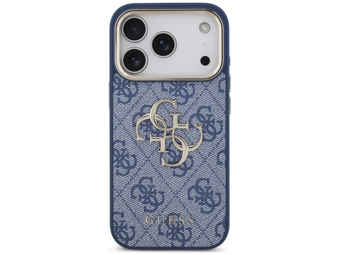 Funda Guess 4G Big 4G Classic Logo para iPhone 18 Pro / 17 Pro - Azul y dorado