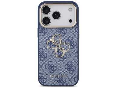 Funda Guess 4G Big 4G Classic Logo para iPhone 18 Pro / 17 Pro - Azul y dorado