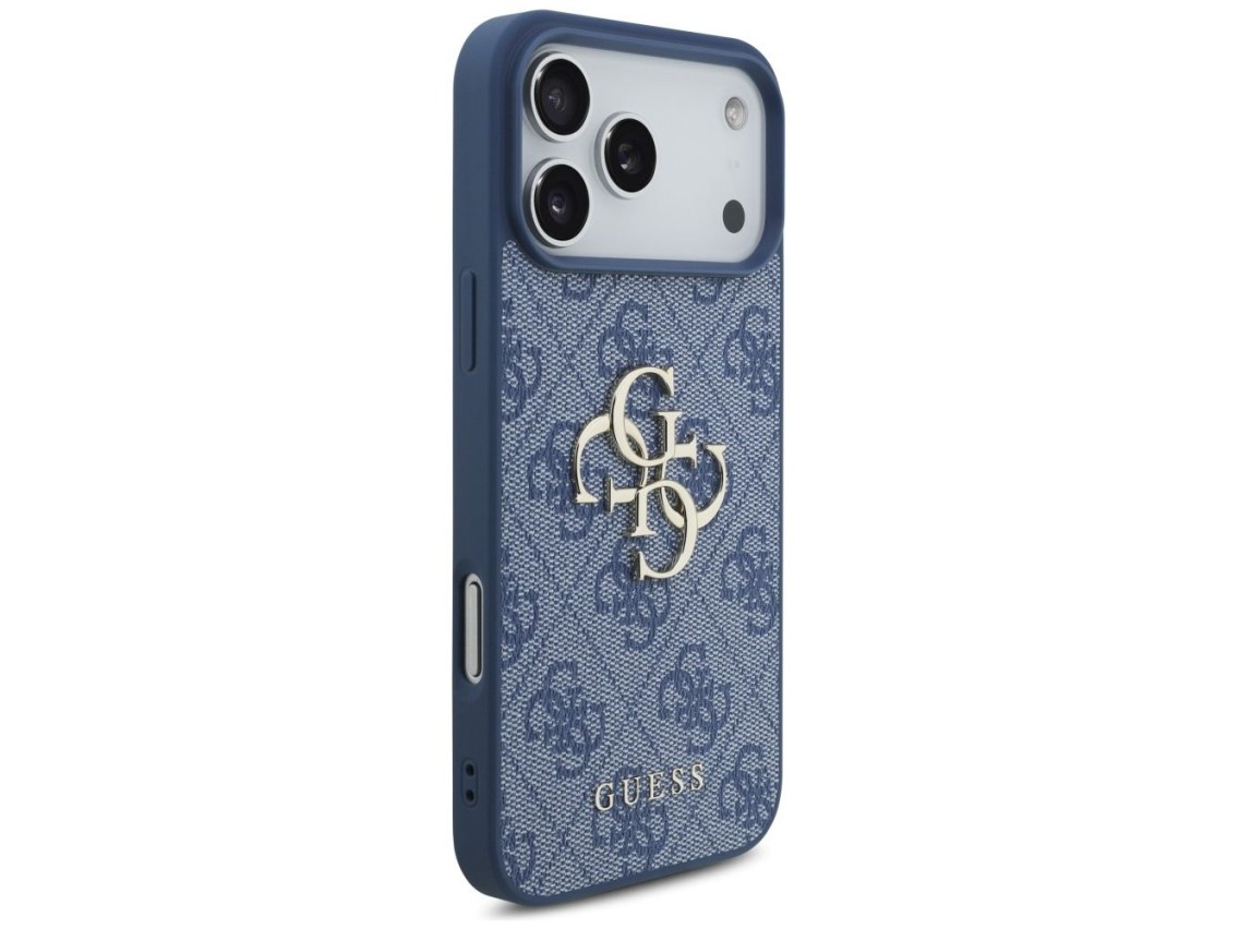 Capa Guess 4G com logo grande para iPhone 17 Pro Max / 18 Pro Max - Azul