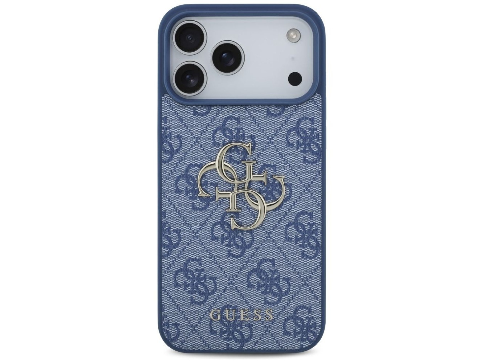 Funda Guess 4G con logo grande para iPhone 17 Pro Max / 18 Pro Max - Azul
