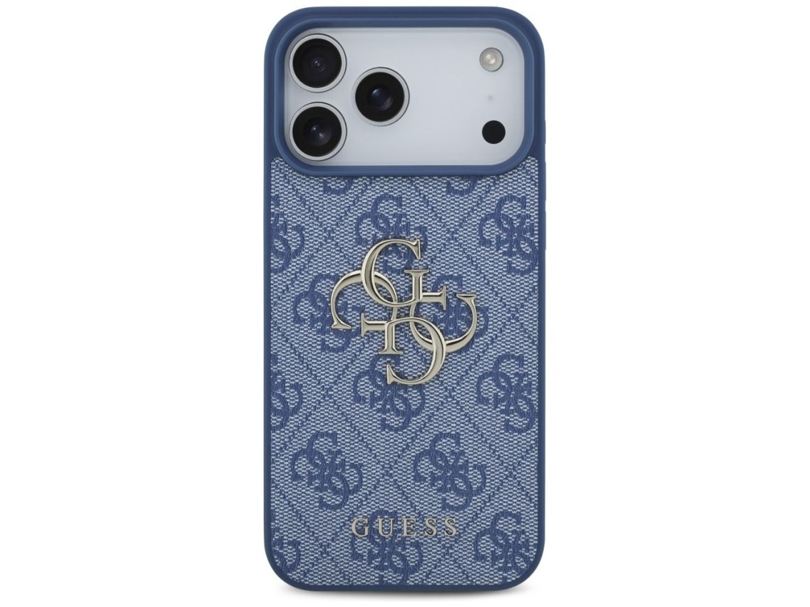 Capa Guess 4G com logo grande para iPhone 17 Pro Max / 18 Pro Max - Azul