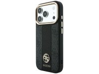 Guess 4G with Stripe Round and Classic Logos MagSafe Case for iPhone 17 Pro / 18 Pro - Black