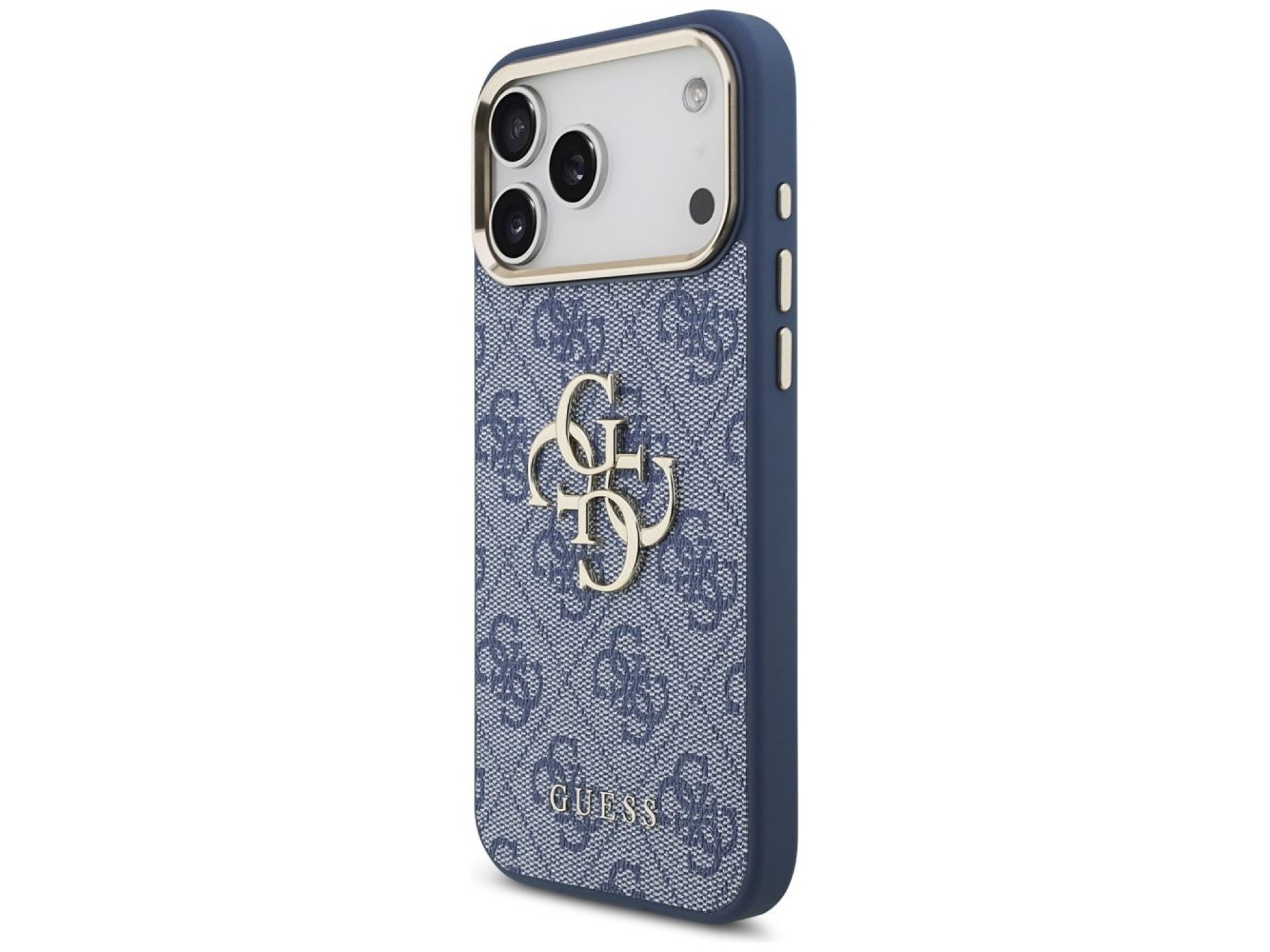 Funda Guess 4G Big 4G Classic Logo para iPhone 18 Pro Max / 17 Pro Max - Azul y dorado