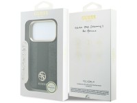 Guess 4G with Stripe Round and Classic Logos MagSafe Case for iPhone 17 Pro / 18 Pro - Black