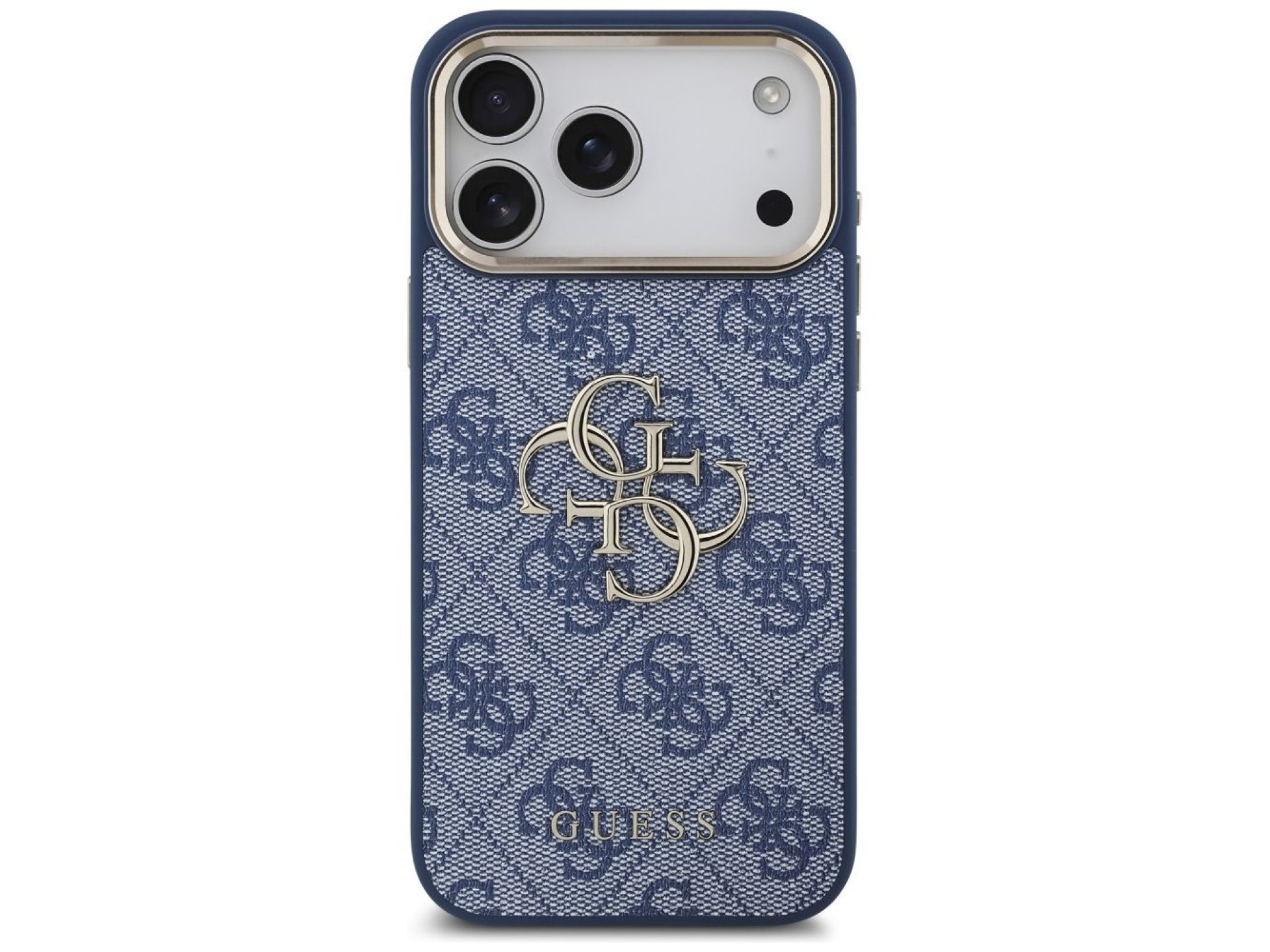 Capa Guess 4G Big 4G Classic Logo para iPhone 18 Pro Max / 17 Pro Max - Azul e Dourada