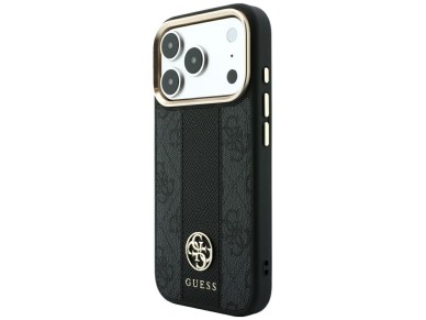 Guess 4G with Stripe Round and Classic Logos MagSafe Case for iPhone 17 Pro Max / 18 Pro Max - Black Guess 4G with Stripe Round and Classic Logos MagSafe Case for iPhone 17 Pro Max / 18 Pro Max - Black