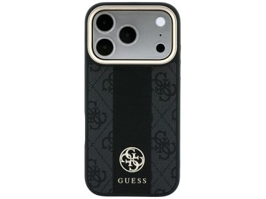 Guess 4G with Stripe Round and Classic Logos MagSafe Case for iPhone 17 Pro Max / 18 Pro Max - Black Guess 4G with Stripe Round and Classic Logos MagSafe Case for iPhone 17 Pro Max / 18 Pro Max - Black