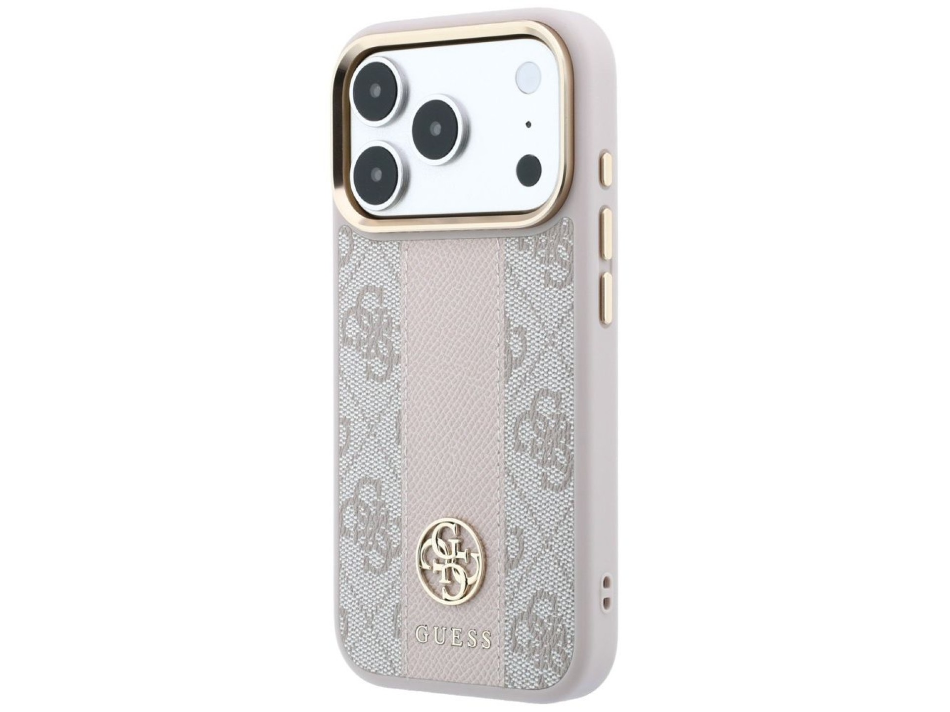 Guess 4G with Stripe Round and Classic Logos MagSafe Case for iPhone 17 Pro Max / 18 Pro Max - Pink