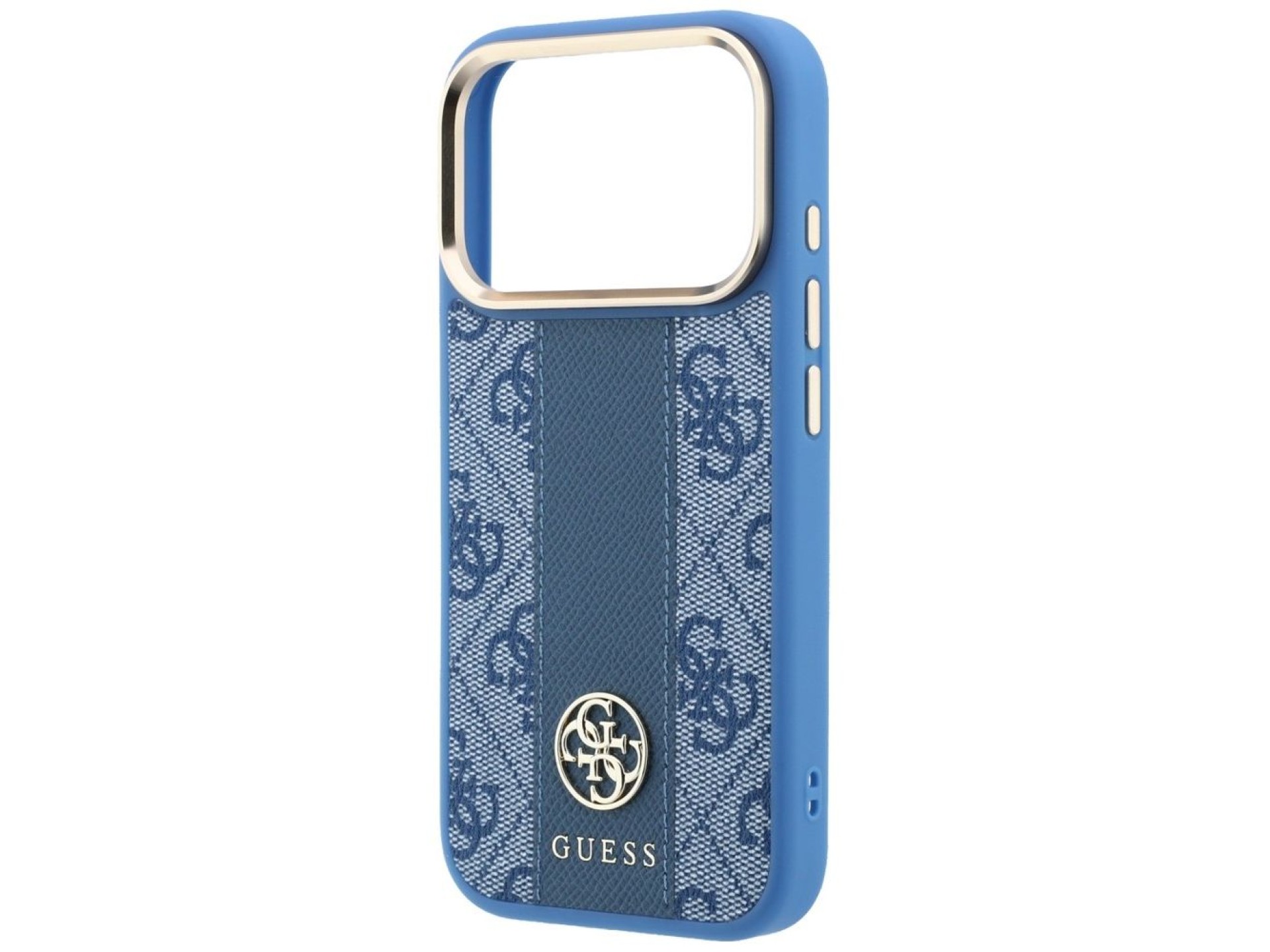 Guess 4G with Stripe Round and Classic Logos MagSafe Case for iPhone 17 Pro / 18 Pro - Blue