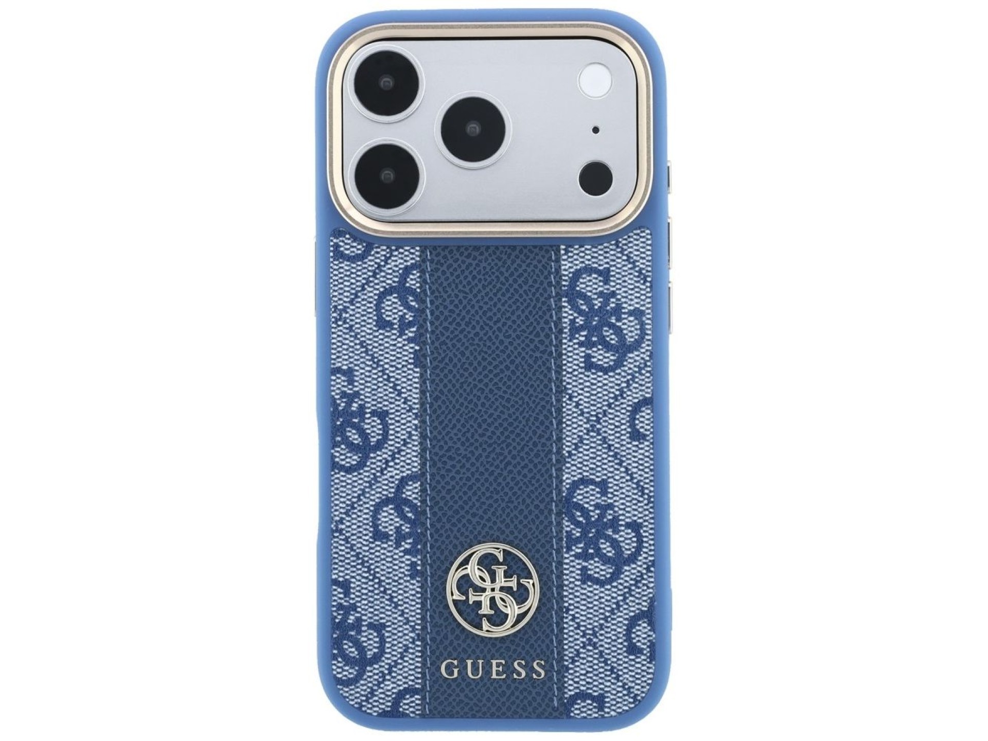 Guess 4G with Stripe Round and Classic Logos MagSafe Case for iPhone 17 Pro Max / 18 Pro Max - Blue