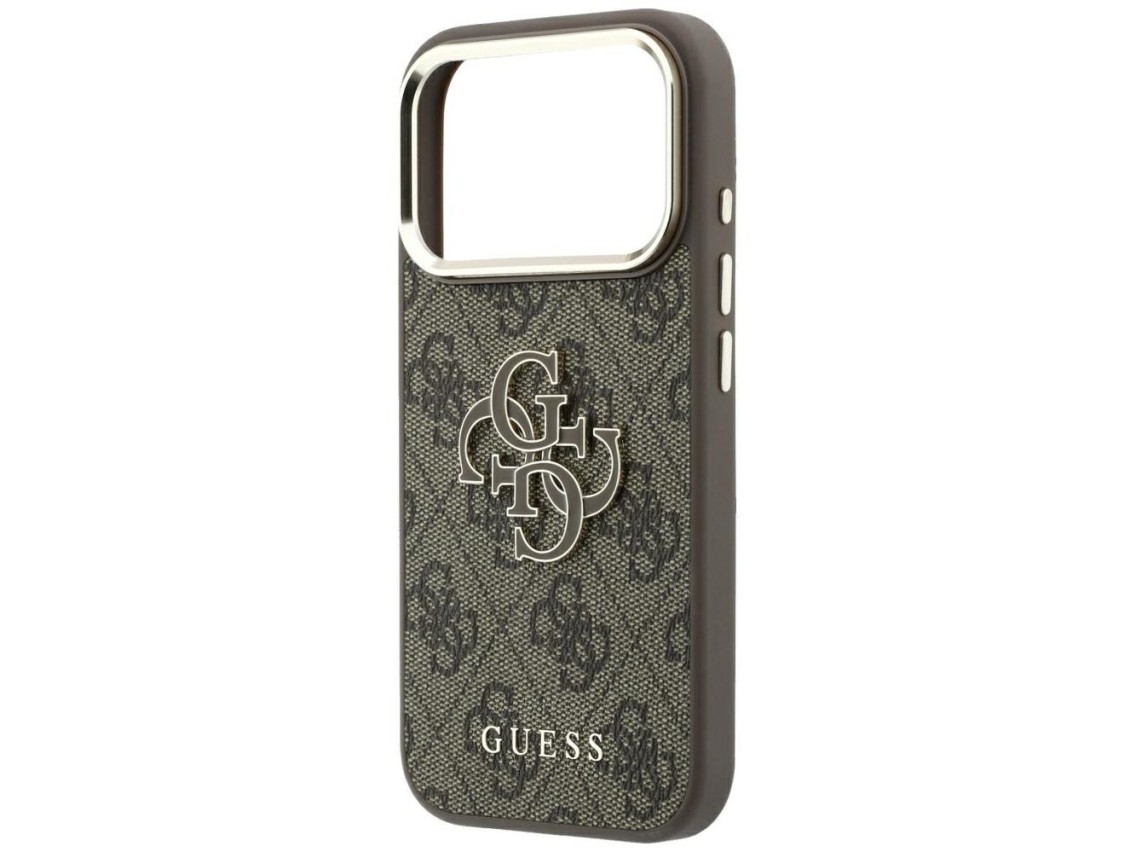 Guess 4G & Big Resin Logo Case for iPhone 17 Pro Max / 18 Pro Max - Brown