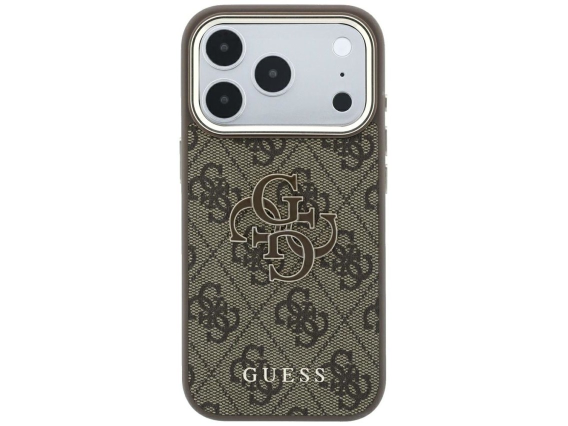 Guess 4G & Big Resin Logo Case for iPhone 17 Pro Max / 18 Pro Max - Brown