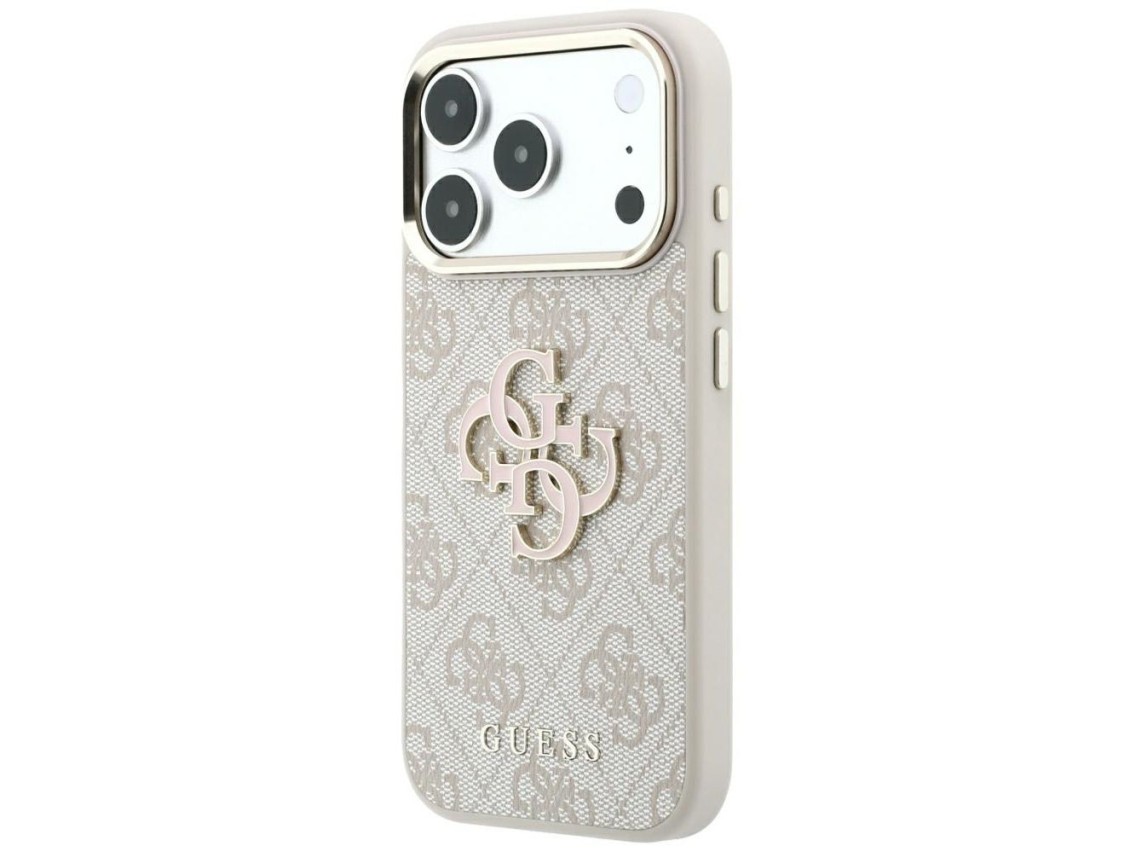 Guess 4G & Big Resin Logo Case for iPhone 17 Pro Max / 18 Pro Max - Pink