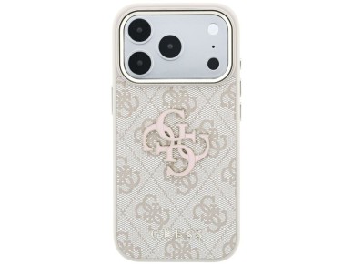 Guess 4G & Big Resin Logo Case for iPhone 17 Pro Max / 18 Pro Max - Pink Guess 4G & Big Resin Logo Case for iPhone 17 Pro Max / 18 Pro Max - Pink