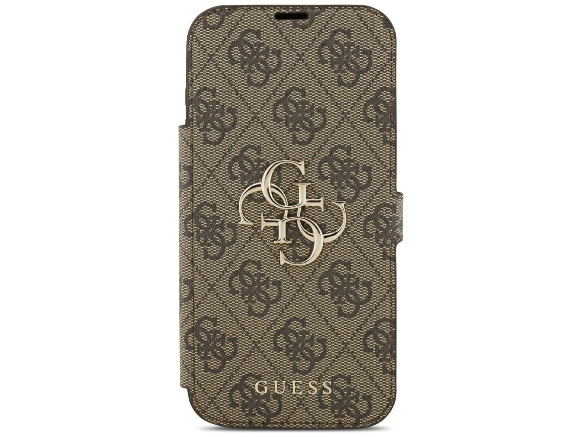 Guess Book 4G Metal Logo Case for iPhone 18 Pro Max / 17 Pro Max - Brown