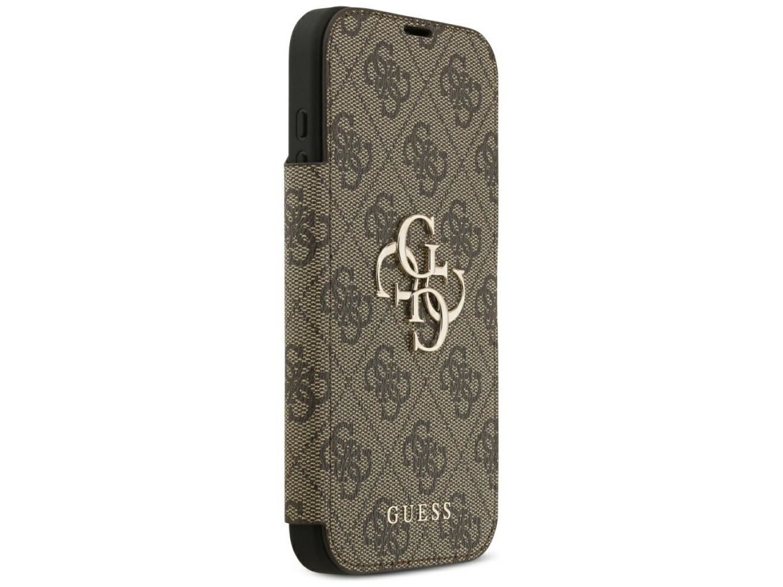 Guess Book 4G Metal Logo Case for iPhone 18 Pro Max / 17 Pro Max - Brown