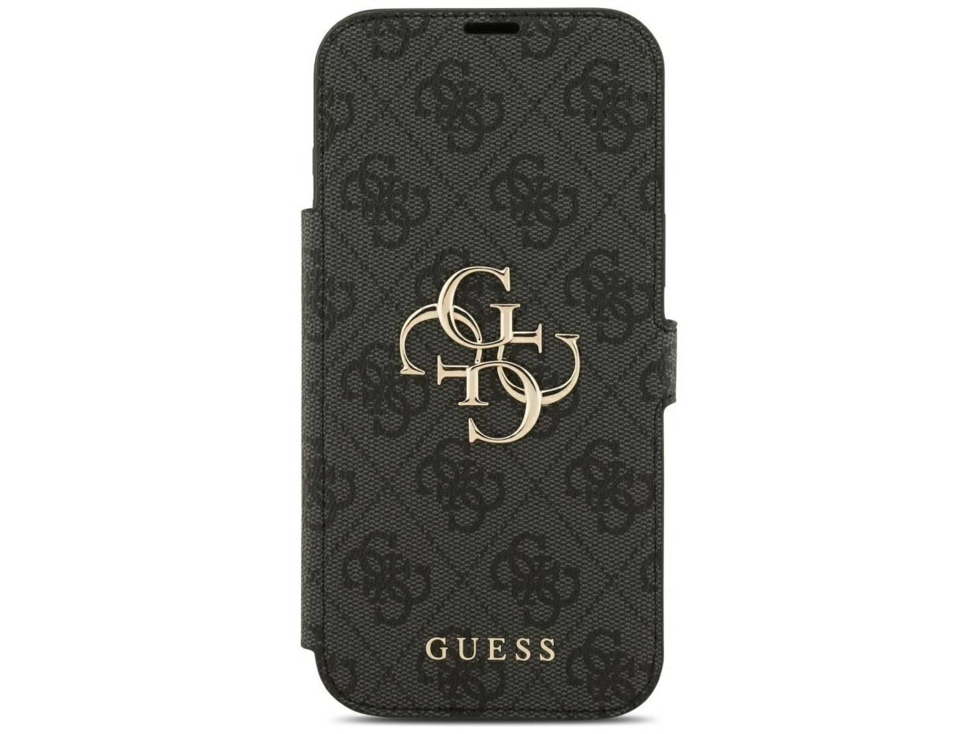 Funda Guess Book 4G con logo metálico para iPhone 18 Pro Max / 17 Pro Max - Negra