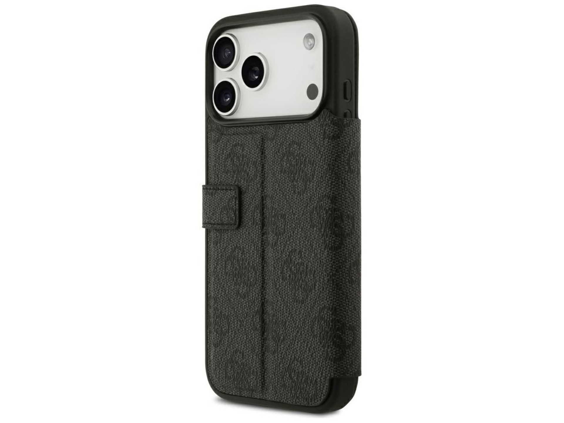 Funda Guess Book 4G con logo metálico para iPhone 18 Pro Max / 17 Pro Max - Negra