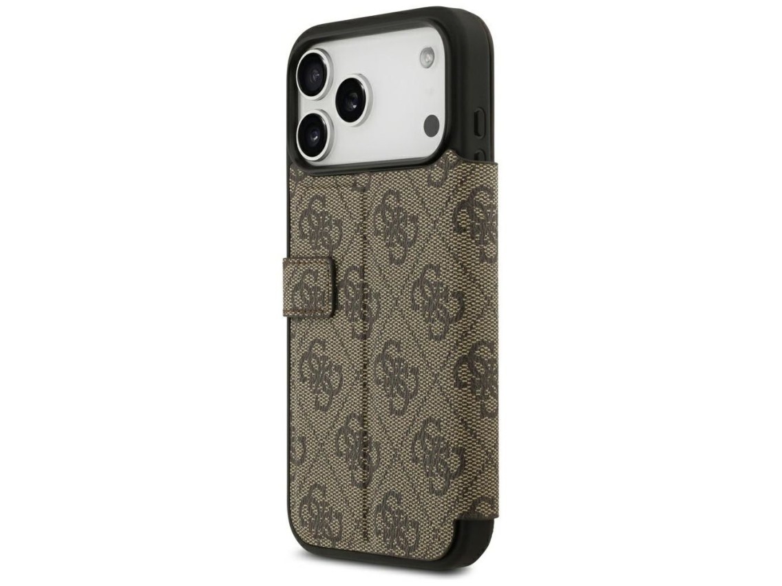 Guess Book 4G Metal Logo Case for iPhone 18 Pro Max / 17 Pro Max - Brown
