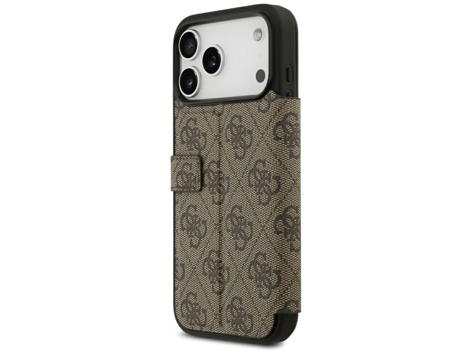Guess Book 4G Metal Logo Case for iPhone 18 Pro Max / 17 Pro Max - Brown