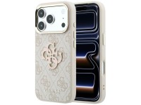 Capa Guess 4G com logo grande em resina para iPhone 17 Pro Max / 18 Pro Max - Rosa