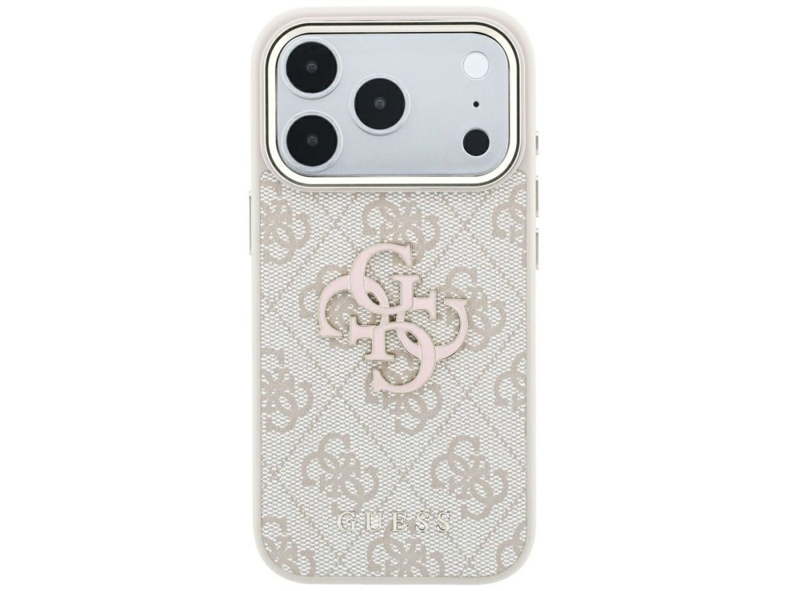 Guess 4G & Big Resin Logo Case for iPhone 17 Pro Max / 18 Pro Max - Pink