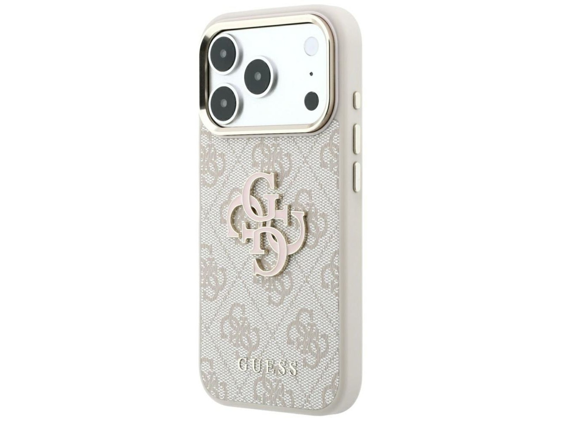 Guess 4G & Big Resin Logo Case for iPhone 17 Pro Max / 18 Pro Max - Pink