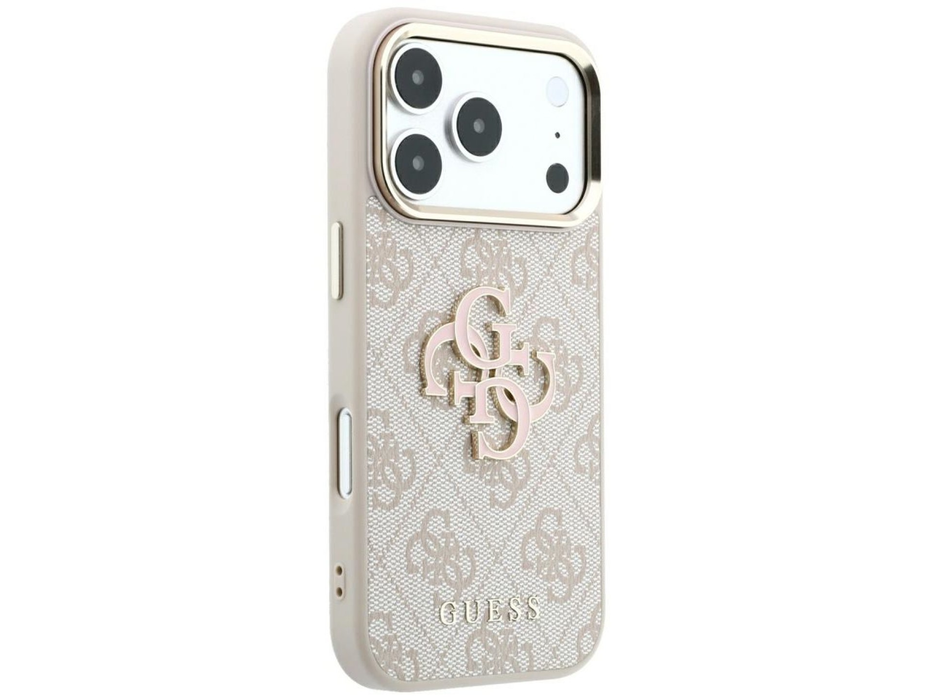 Guess 4G & Big Resin Logo Case for iPhone 17 Pro Max / 18 Pro Max - Pink