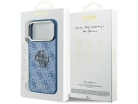 Capa Guess 4G com logo grande em resina para iPhone 17 Pro Max / 18 Pro Max - Azul Claro Capa Guess 4G com logo grande em resina para iPhone 17 Pro Max / 18 Pro Max - Azul Claro