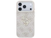 Capa Guess 4G com logo grande e strass para iPhone 17 Pro / 18 Pro - Rosa Capa Guess 4G com logo grande e strass para iPhone 17 Pro / 18 Pro - Rosa