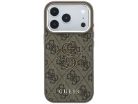 Capa Guess 4G com logo grande em resina para iPhone 17 Pro Max / 18 Pro Max - Marrom